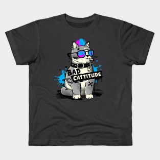 Bad cattitude graffiti Kids T-Shirt